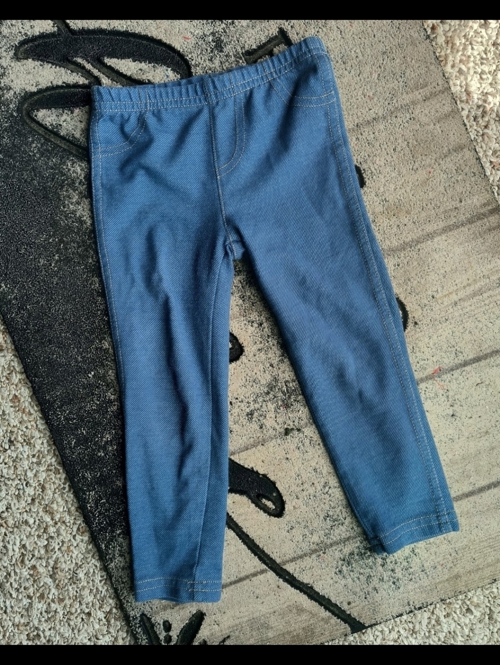 Carter's Baby Girls Leggings Pants Denim Blue Size 24 Months Stretchy Bottoms